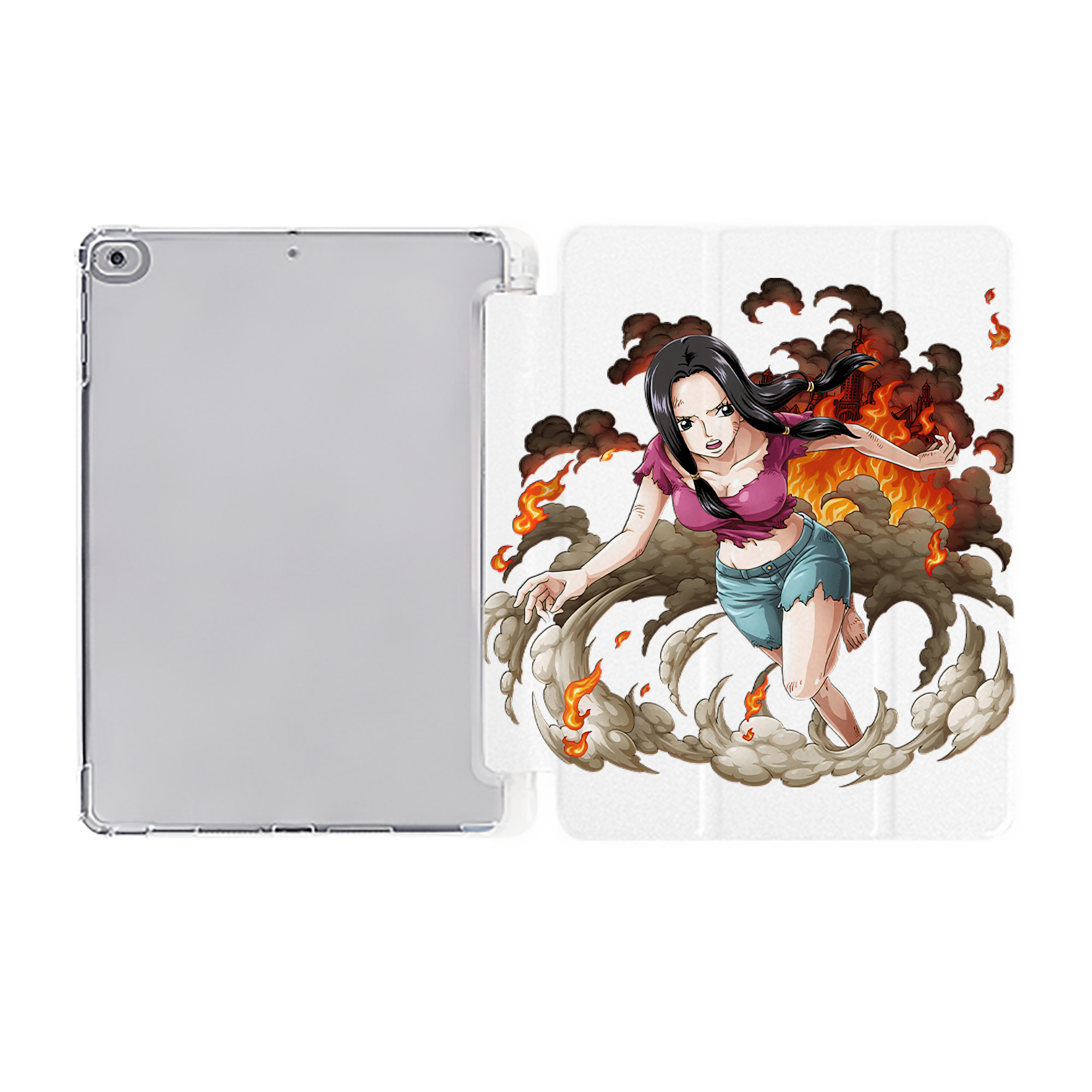 （画像用） ワンピース ニコ・ロビン ONE PIECE Nico Robin IPad ケース ペン収納付き 三つ折りスタンド PUレザー×シリコン 対応機種9.5/10.5/10.9インチ